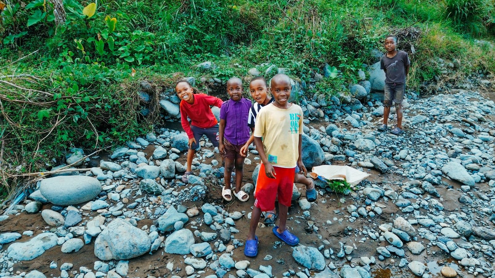 Enfants en pleine nature
